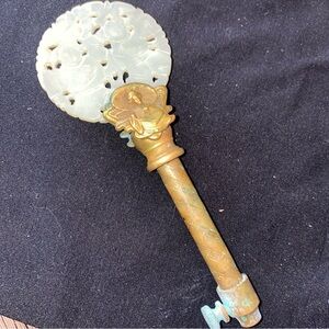 Chinese Carved Jade Lamp Antique